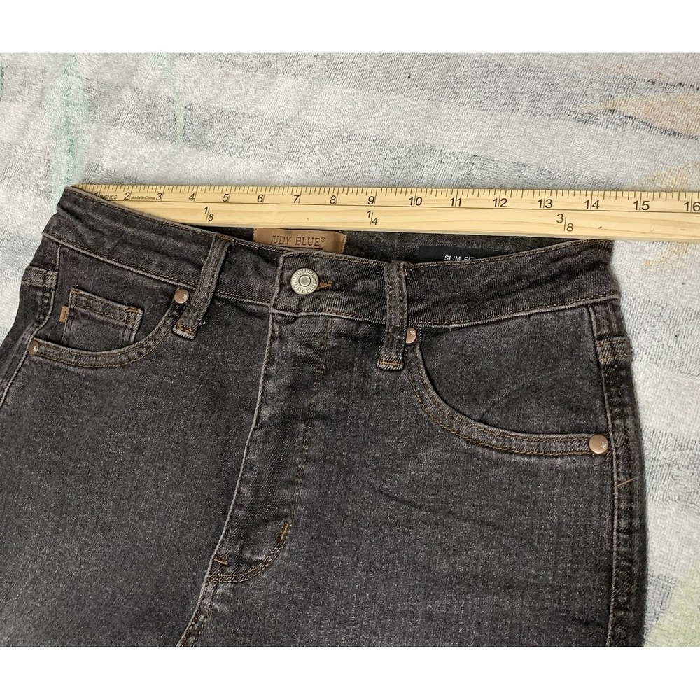 Judy Blue Jeans Womens Sz 9/29 Black Stretch High Rise Skinny Slim Fit JB88902 - Picture 6 of 10